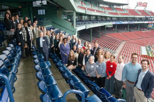 GBLS team and partners in the stands at Fenway