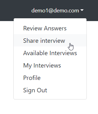 Screenshot of drop-down menu on MADE website